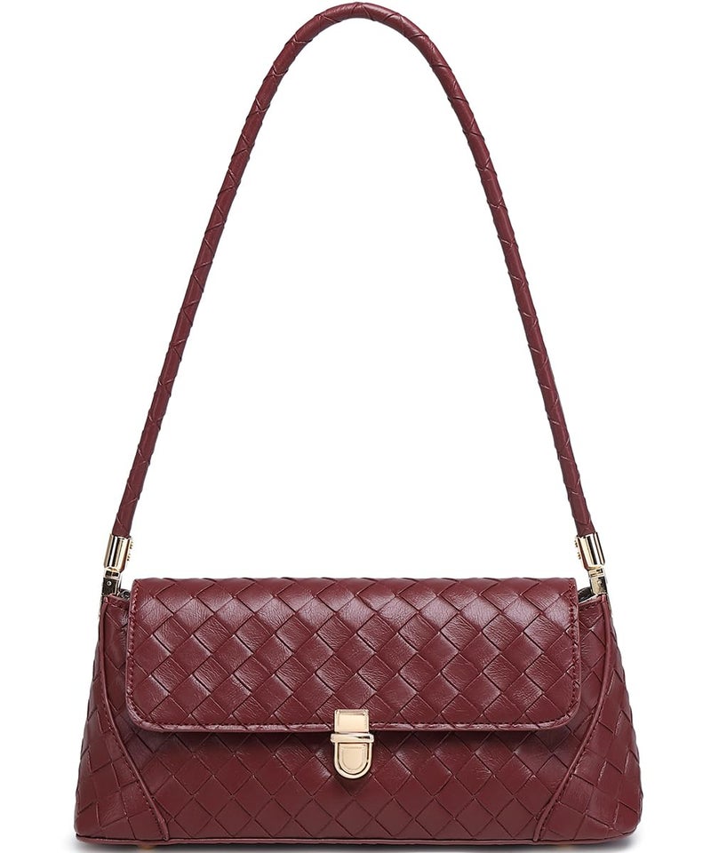 WSRYDJDL Shoulder Bags for Women Vintage Handbag Retro Classic Small Purse Cute Hobo Tote Handbag Mini Clutch Purse (BZ Wine Red) - Image 1